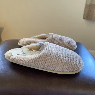 Zapatillas de mula de piel sintética de color arena monzón talla M 5-6 nuevas con etiquetas precio de venta sugerido por el fabricante £22 Foto 1 de 4