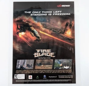 FireBlade 2002 Videogioco Pubblicità Elicottero Laminato Combattimento "Feel the Roar" Poster - Foto 1 di 6