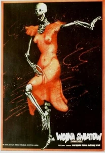 Póster original de colección WOJNA SWIATOW PELÍCULA POLACA WWI SCULL 1982 - Imagen 1 de 1