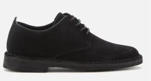 Scarpe derby Clarks Originals Desert London scamosciate ~ donna 7,5 ~ nuove ~ nere ~ brogues - Foto 1 di 5