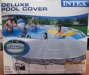 57900E / 28041E Intex 18' Round Deluxe Pool Debris Cover for Metal Frame Pools - Picture 1 of 7