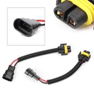 2x 9006 to H11 Headlight Fog Lamp Conversion Pigtail Connectors Wiring Harness - Foto 1 di 8