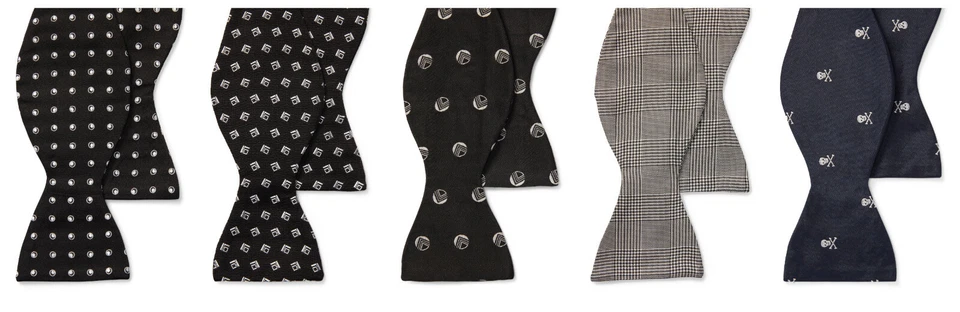 Gravata borboleta ajustável Ralph Lauren etiqueta roxa seda amoreira nova $195 - Imagem 1 de 1