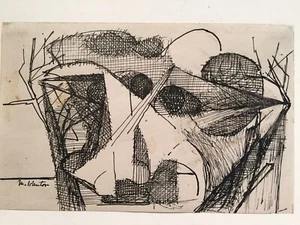 Morris Kantor Zeichnung: "Landschaft" - Bild 1 von 4