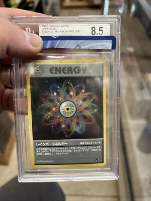 Rainbow Energy Holo Japanese Team Rocket BGS 8.5 Pokemon PSA CGC Rare - Image 1 of 2
