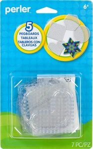 Beads Basic Shapes Clear Pegboard Set, Small, Clear, 5 Pcs - Picture 1 of 8