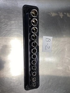 Snap-on Tools 1/4"" Drive 12 Pc Flank Drive 6pt Socket Set With Magnetic Tray - Picture 1 of 3