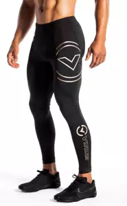 VIRUS Herren Jugend XS schwarz RX7 Stay Cool Kompression V2 Tech Hose Fitness Neu - Bild 1 von 16