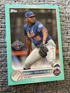 2022 Topps Pro Debut Aqua PD160 Robert Dominguez /75 Mets