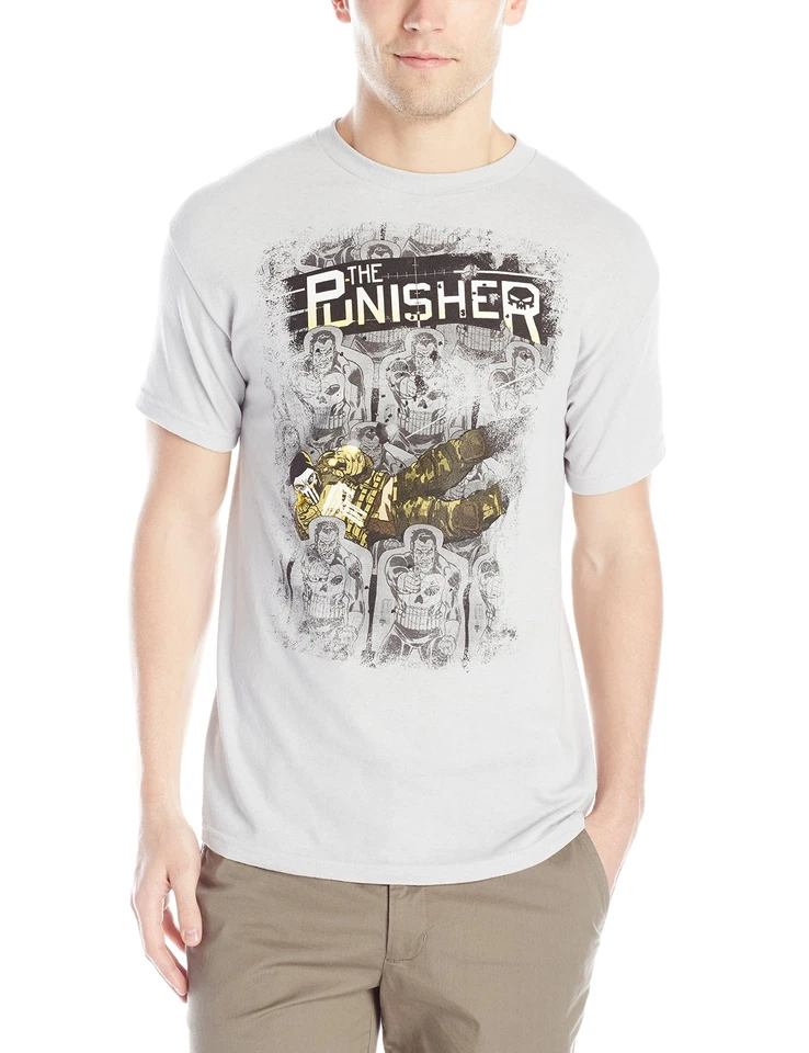 The Punisher Marvel Adult New T-Shirt - Diving Camo Punisher Amongst Copies - Image 1 of 1