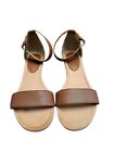 Tommy Hilfiger Womens Shoes Ankle Strap Sandals Brown Wedge Size 8M