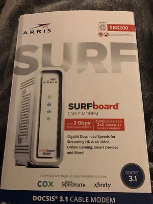Open Box arris  Surfboard DOCSIS 3.1 Cable Modem SB8200 xfinity Spectrum Cox - Image 1 of 2