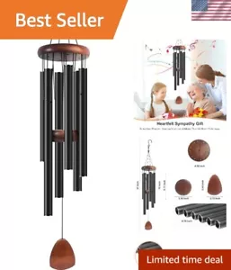 Classic Black Aluminum Wind Chimes 37" - Perfect Gift for Every Occasion - Picture 1 of 9