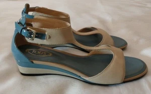 TOD'S Strap Leather Sandals Shoes Beige Size uk 3.5 eu 36.5 - Picture 1 of 9