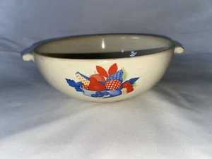 1940's Universal Cambridge Potteries Calico Fruit Casserole Dish - Picture 1 of 2