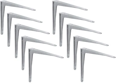 10x Schwerlast Regal-Konsole Scaffale Vettore Carico Pesante Angolo Wand-Halter - Immagine 1 di 4