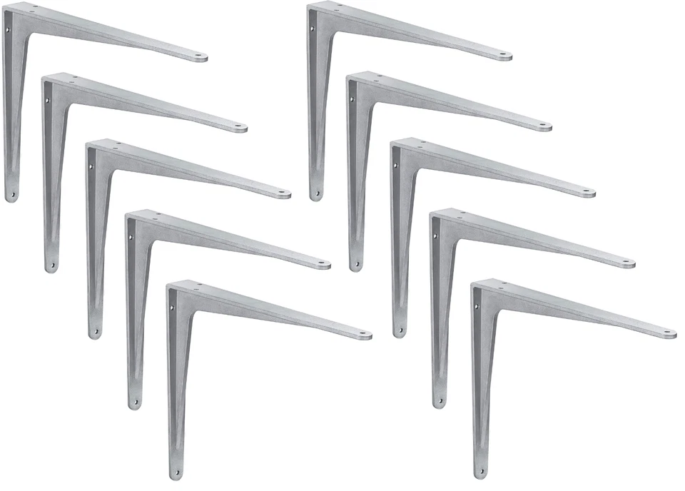 10x Schwerlast Regal-Konsole Scaffale Vettore Carico Pesante Angolo Wand-Halter - Immagine 1 di 4