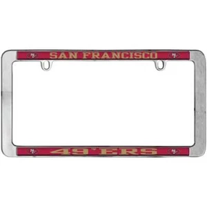 San Francisco 49ers Thin Metal License Plate Frame - Picture 1 of 1
