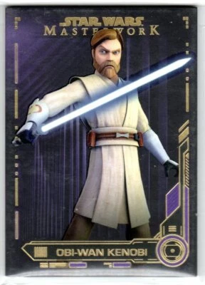 STAR WARS 2019 TOPPS MASTERWORK 63 OBI-WAN KENOBI PURPLE PARALLEL #'D 45/50 - Image 1 of 2