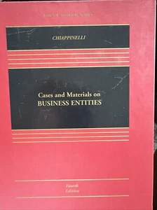 Cases and Materials on Business Entities by Chiappinelli - Picture 1 of 3