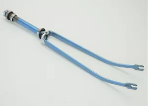 VINTAGE SCHWINN ROAD BICYCLE 27" WHEEL BLUE 203 MM 1" THREADED STEERER FORK 21.1 - Picture 1 of 5