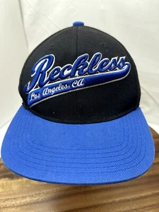Young & Reckless Hat Cap Los Angeles Black Blue Snapback Adjustable Y&R - Picture 1 of 11