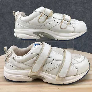 Dr Comfort Shoes Womens 9.5 W Spirit X Depth Sneakers White Leather Hook & Loop - Picture 1 of 16