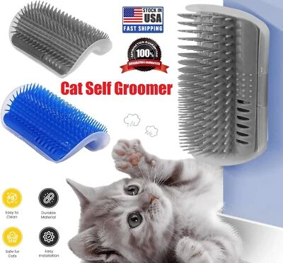 Peine de masaje rascador de pared de hierba gatera con cepillo de aseo rascador Foto 1 de 4