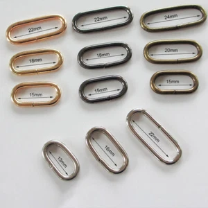 Metal Oval Loop Rings Wire Formed Buckles for Webbing Tape Bag 13 15 20 22 25mm - Picture 1 of 5
