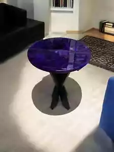 Purple Amethyst Stone Table – Luxury Crystal Coffee Table – Handmade Gemstone - Picture 1 of 8