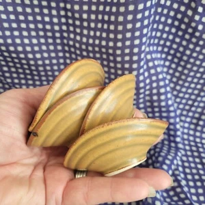 Austerngeschirr X 4. Vintage. Braun Beige Glasur. Retro gestempelt - Bild 1 von 10