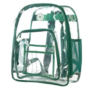 NiceAndGreat Heavy Duty Clear Backpack Transparent Quality School Bag Large S... - Picture 1 of 9