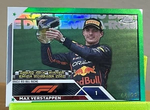 2023 Topps Chrome Formula 1 F1 Max Verstappen Green Refractor 66/99 #147 - Picture 1 of 2