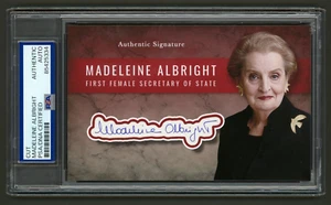 Madeleine Albright Signed Cut Display (PSA) US Secretary of State Photo Card - Picture 1 of 2