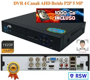 XVR 4 Canali con HDD 1 TERA Ibrido AHD IP ANALOGICO TVI CVBS Face Detect P2P TOP - Foto 1 di 2