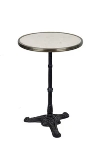 TABLE BISTROT EN MARBRE BLANC, 51 CM DIA. - LIVRAISON GRATUITE !!! - Bild 1 von 5