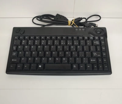Sejin Keyboard SPR-8695T Black PS2 Trackball Mini Keyboard - Image 1 of 4
