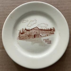 Vintage PILOT BUTTE INN Restaurant Iroquois China Plate BEND OREGON - Picture 1 of 4