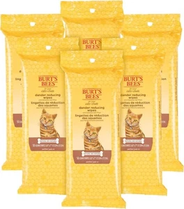 Paquete de 6 toallitas naturales para reducir la caspa Burt's Bees para mascotas gato - Imagen 1 de 3