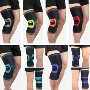 Men Sports Elastic Knee Pads Brace Fitness Training Running Protective Gear - Picture 1 of 10