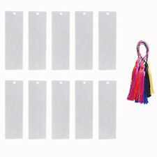 10PCS Bookmark Acrylic Blanks Clear Acrylic Craft Bookmarks 4.72
