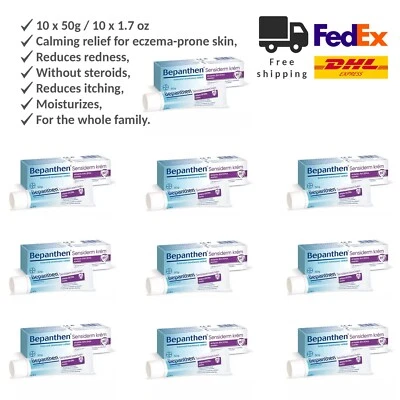 Bepanthen Sensiderm Beruhigende Creme für Atopische, Ekzemgefährdete Haut 10x50g - Bild 1 von 4