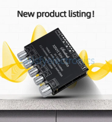 2*50W+100W Power Subwoofer Bluetooth Amplifier Board Sound Class D Audio Stereo - Image 1 of 4