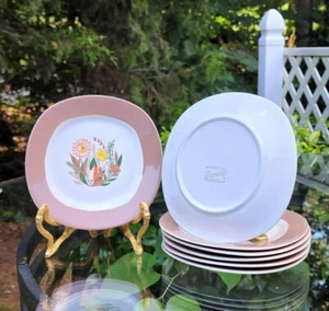 Taylor Smith Taylor 550 CONVERSATION 7 Plate Set Design By Walter Dorwin Teague - Picture 1 of 5