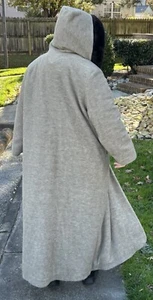 Women’s Vintage LL Bean Full Length Wool Blend Hooded Coat Made In Portugal XL - Picture 1 of 17