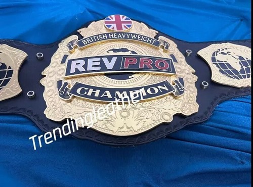 Rev Pro British Heavyweight Wrestling Championship replica titolo cintura piastra zinco