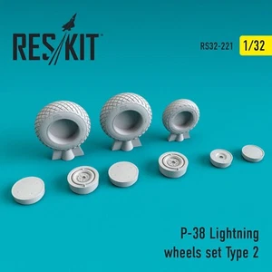 Ruedas Lockheed P-38 Lightning tipo 2 1:32 ResKit RS32-0221 - Imagen 1 de 1
