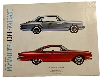 Plymouth Valiant 1961 дилерская брошюра по продажам пригородные вагоны Fury Belevedere - Изображение 1 из 4
