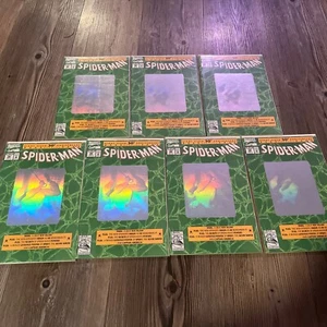 Lot Of 7 Spider-Man #26 Newsstand 30TH Anniversary Hologram Poster 1992 - Picture 1 of 8