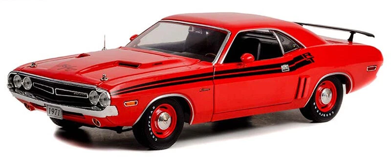 GREENLIGHT - 1971 DODGE Challenger Rosso con strisce nere - 1/18 - GREEN13631 - Immagine 1 di 1